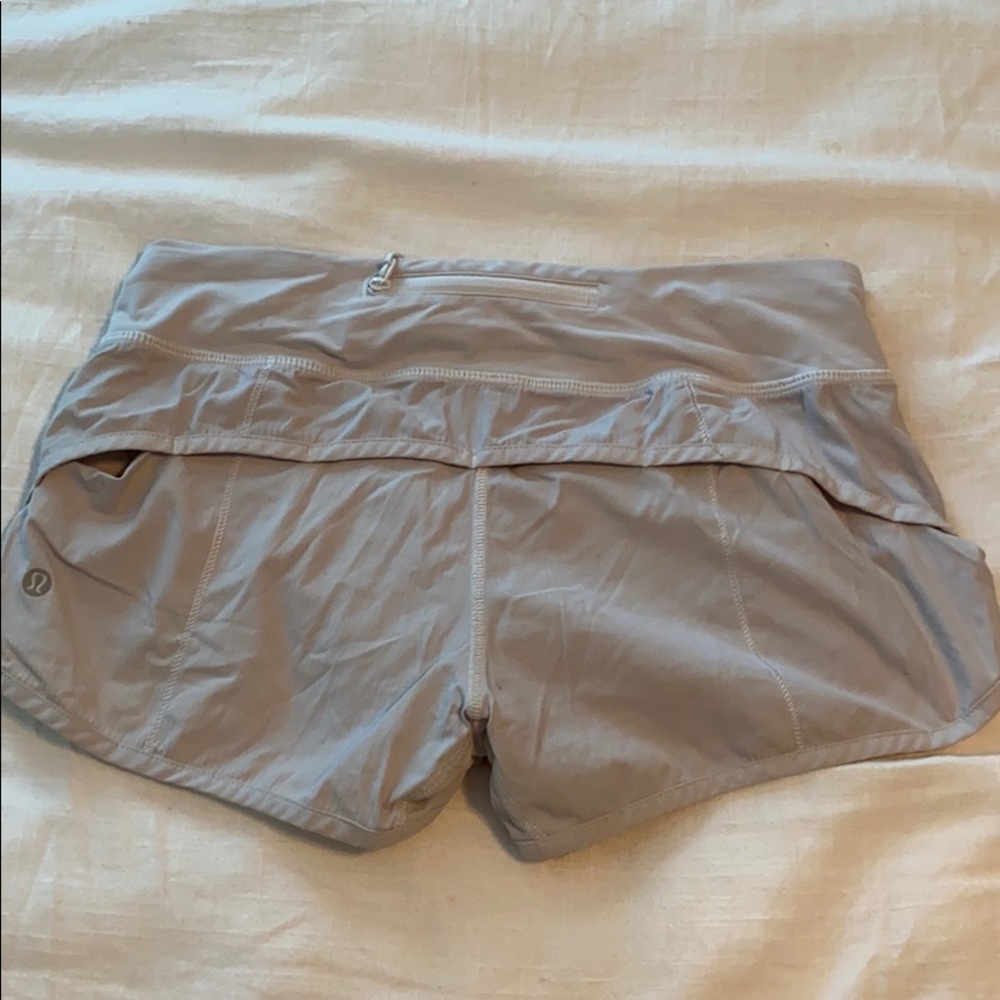 Lululemon White/Gray Athletic Shorts